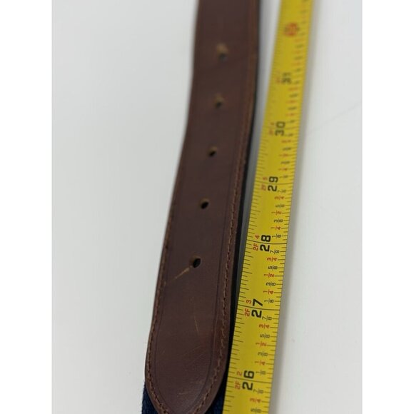 Southern Tide Canvas Leather Belt Men's Size 28 Small Navy Skip Jack - Picture 6 of 9